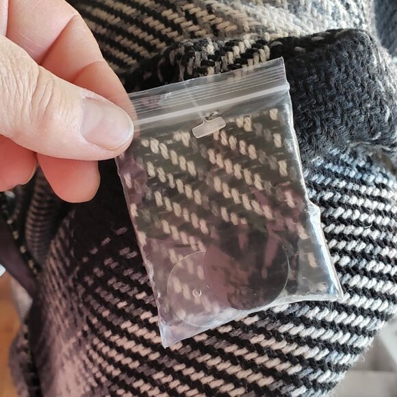 Point Zero Houndstooth Black & White Plaid Jacket size large - Picture 10 of 10